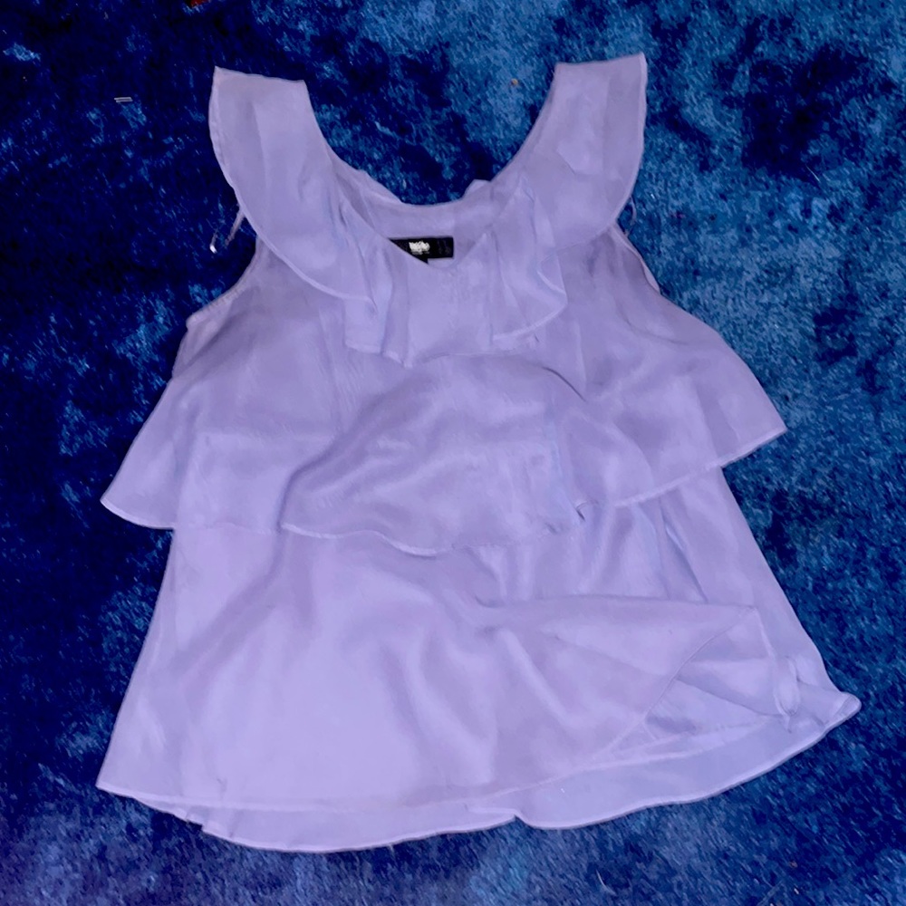 Purple ruffle blouse